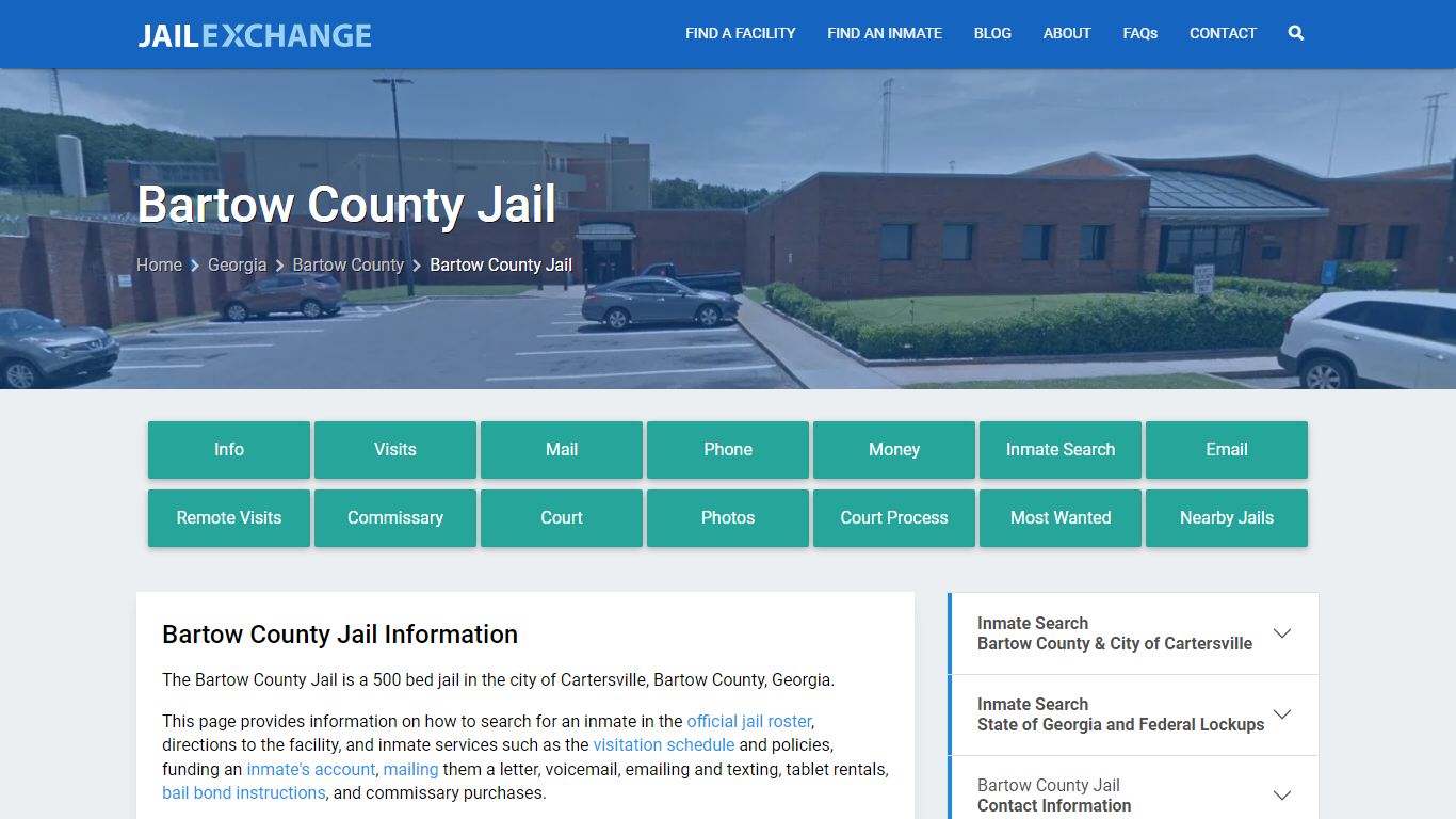 Bartow County Jail, GA Inmate Search, Information